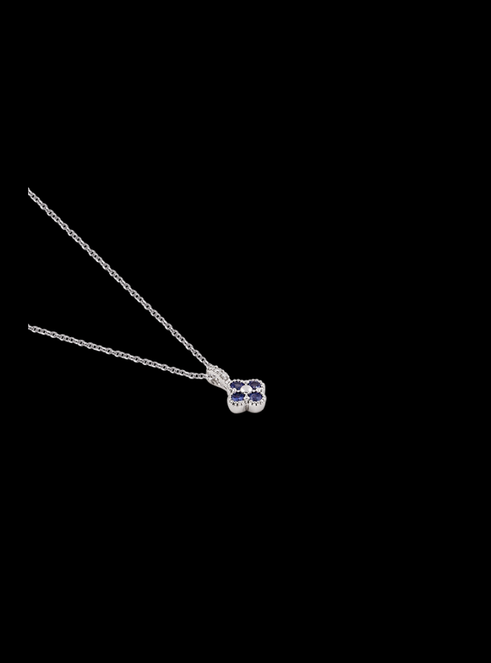 Modern Cross Lilium Davidii Pendant-0.20 Ct TW-White