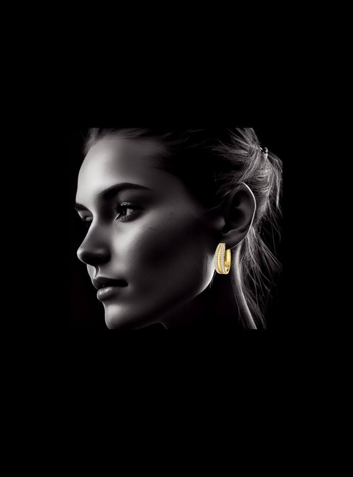 Bolsa Hoop Earring-2.00 Ct TW-Yellow