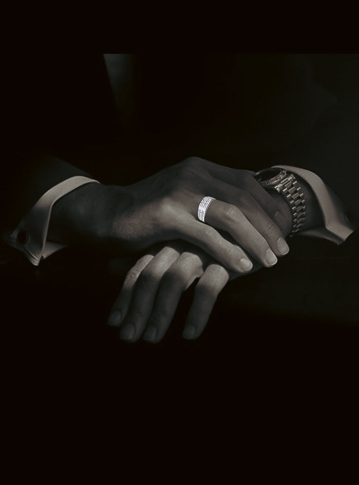 Mens Wedding Ring-1.00 Ct TW-White