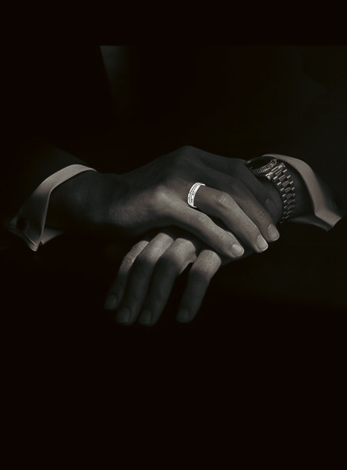 Mens Wedding Ring-0.50 Ct TW-White