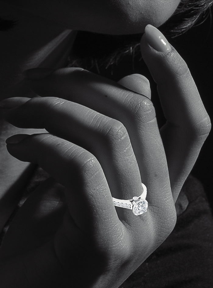 Engagement Ring Round Diamond-1.30 Ct TW-White