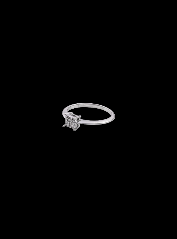 Illusion Setting Engagement Ring-0.08 Ct TW-White | Anvaya Canada
