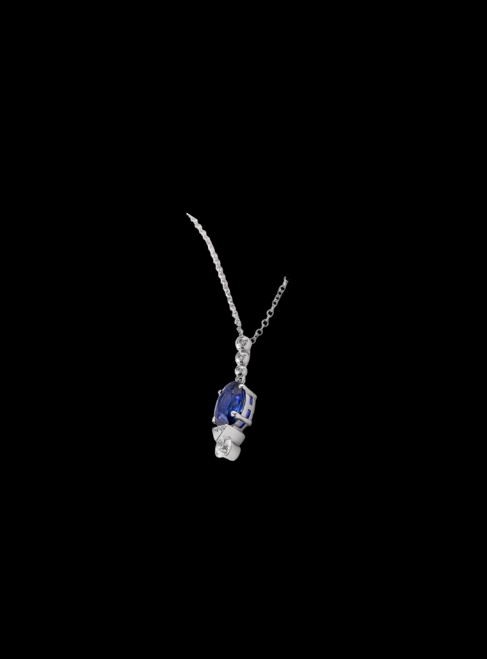 Eternal Love Blue Velvet Pendant-1.70 Ct TW-White