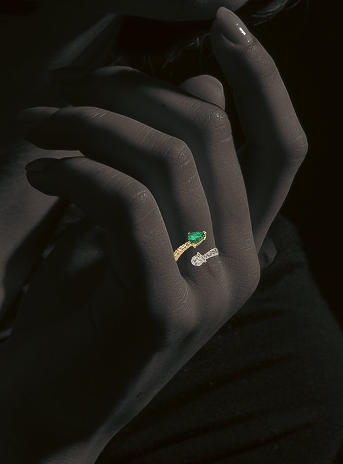 Emerald Lumina Eternal Love Diamond Ring-1.15 Ct TW-TwoTone-WY