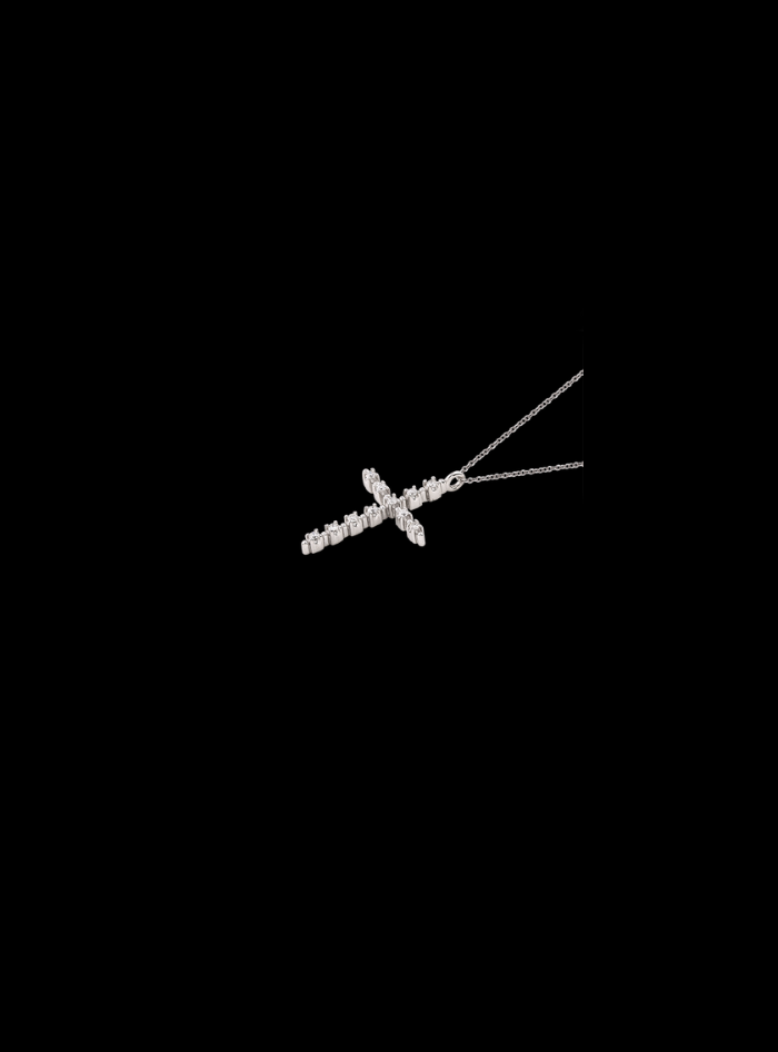 Heavenly Glow Cross Pendant-0.20 Ct TW-White