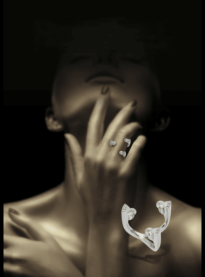 Eternal Love Diamond Whirl Ring-0.60 Ct TW-White