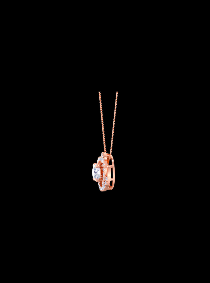 Diamond Fashion Concentric Pendant - Anvaya Canada-Rose
