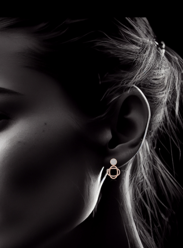 Diamond Fashion Multi-Wearable Earrings-1.10 Ct TW Gold 14K Yellow / Lab Grown Diamond / Excellent-FG-VS-Gold 14K White / Lab Grown Diamond / Excellent-FG-VS-Gold 14K Rose / Lab Grown Diamond / Excellent-FG-VS-Rose