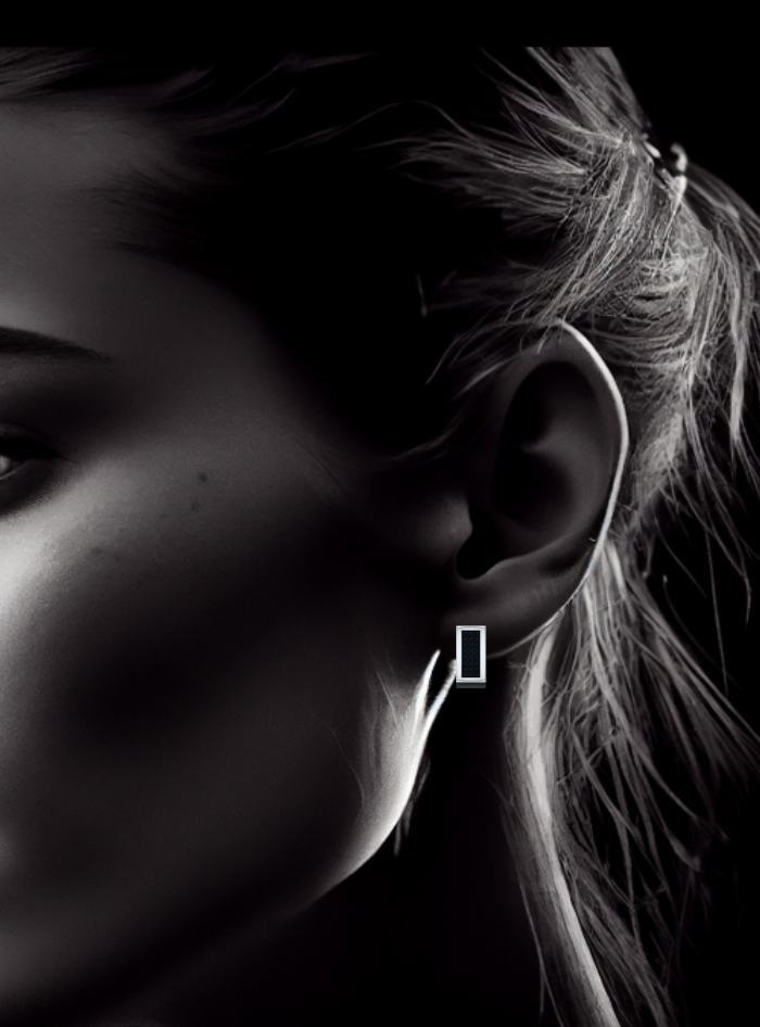 Black Spinnel Rectangle Fashion Earrings-0.75 Ct TW Gold 14K-White