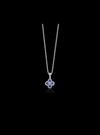 Modern Cross Lilium Davidii Pendant-0.20 Ct TW-White | Anvaya Canada