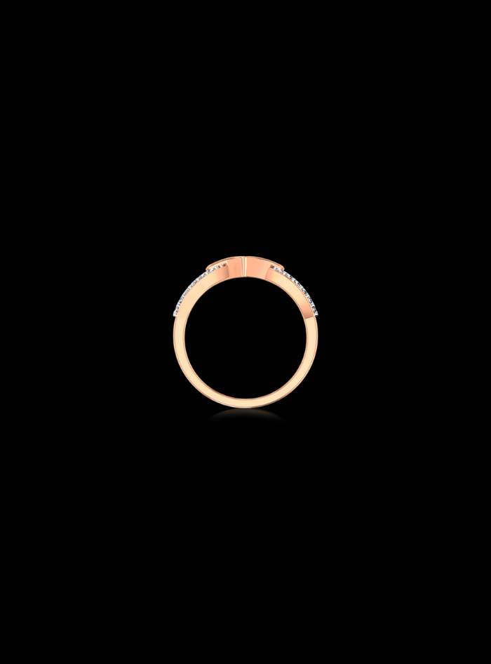 Valentine Heart Split Shank Ring-0.25 Ct TW Gold 14K White / Lab Grown Diamond / Excellent-FG-VS-Gold 14K Rose / Lab Grown Diamond / Excellent-FG-VS-Rose