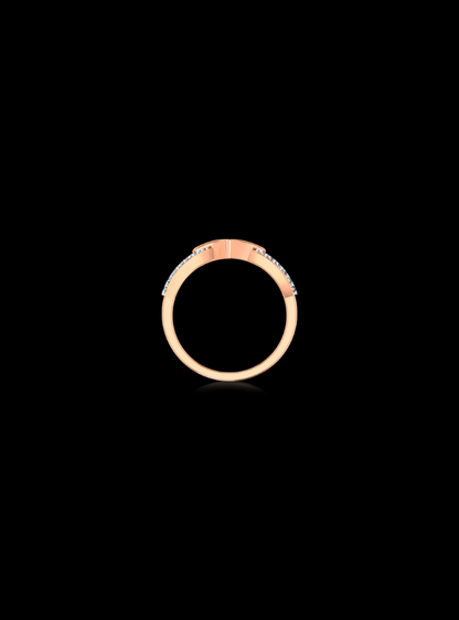 Valentine Heart Split Shank Ring-0.25 Ct TW Gold 14K White / Lab Grown Diamond / Excellent-FG-VS-Gold 14K Rose / Lab Grown Diamond / Excellent-FG-VS-Rose