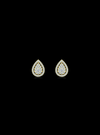 Drop Shape Diamond Stud Earrings-0.50 Ct TW-Yellow | Anvaya Canada