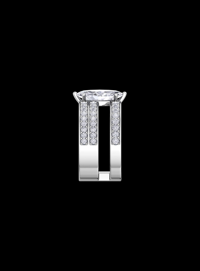 Premium  Bridal Triple Ring Set-2.75 Ct TW-White
