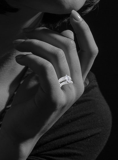 Premium  Bridal Triple Ring Set-2.75 Ct TW-White