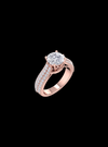 Diamond-Crowning Glory Milgrain Engagement Ring-2.00 Ct TW-Rose | Anvaya Canada