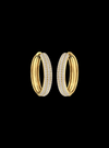 Elegant Three Row Hoop Earring-2.10 Ct TW-Yellow | Anvaya Canada