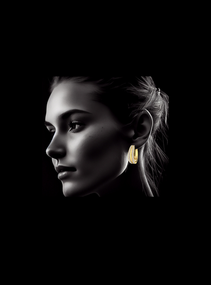 Bolsa Hoop Earring-2.00 Ct TW-Yellow