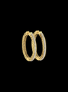 Single Row Shared Prong Hoop Earring-2.40 Ct TW-Yelllow | Anvaya Canada