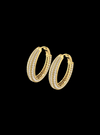 Premium Hoop Earring-14K Yellow Gold-HER3-14Y1-Lab Grown Diamond-Yellow | Anvaya Canada