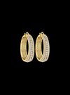 Premium Royal Hoop Earrings-3.75 Ct TW-Yellow | Anvaya Canada