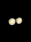 Mens Cufflinks-Round Diamond-0.45 Ct TW Gold 14K Yellow / Lab Grown Diamond / Excellent-FG-VS-Yellow | Anvaya Canada