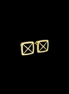 Mens Cufflinks-Gold & Black Enamel Gold 14K-Yellow | Anvaya Canada
