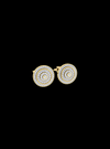 Mens Cufflinks-Round Diamond-0.85 Ct TW-Yellow | Anvaya Canada