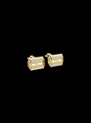 Mens Cufflinks-Round Diamond-0.20 Ct TW-Yellow | Anvaya Canada