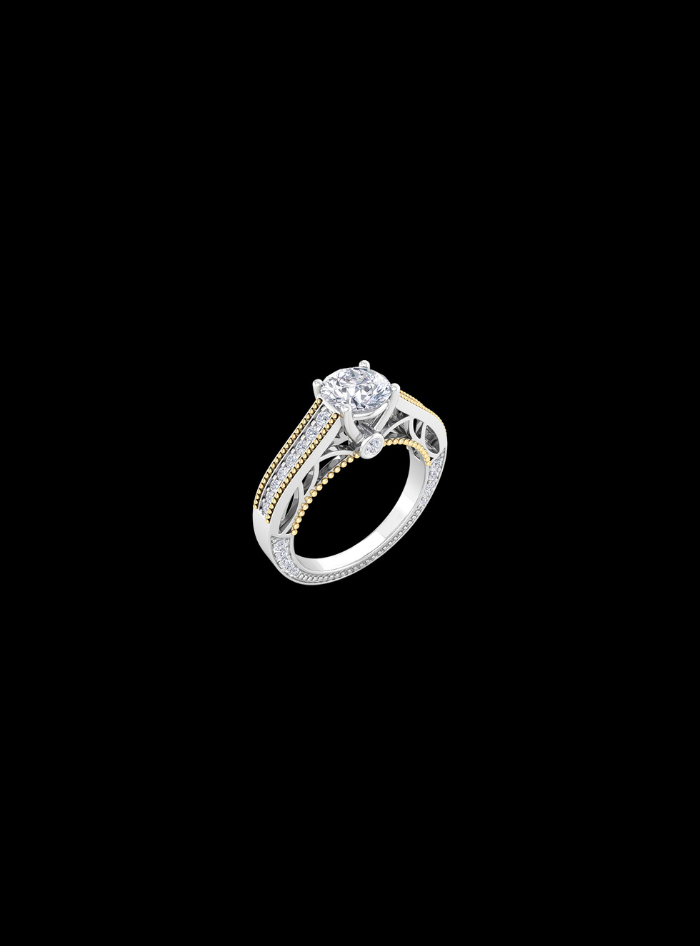 Premium Milgrain Engagement Ring-1.40 Ct TW-White