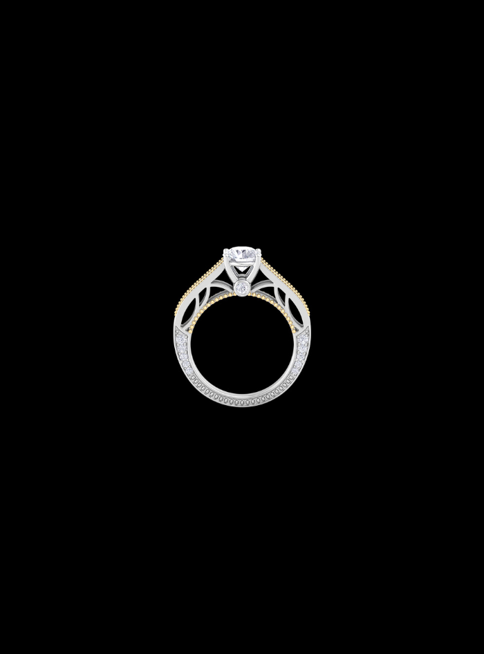 Premium Milgrain Engagement Ring-1.40 Ct TW-White