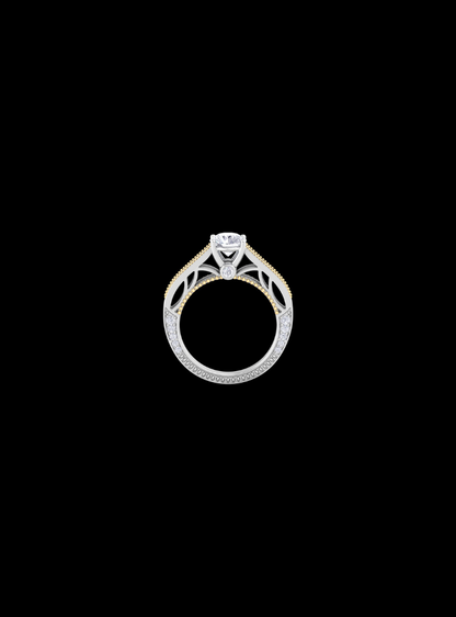 Premium Milgrain Engagement Ring-1.40 Ct TW-White
