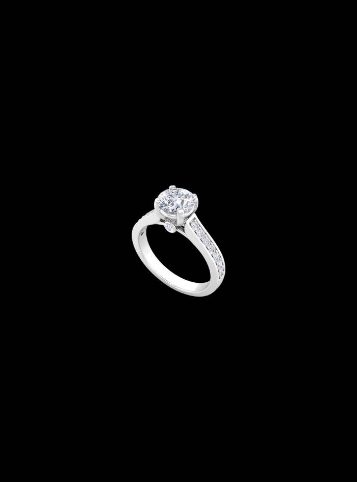 Engagement Ring Round Diamond-1.30 Ct TW-White