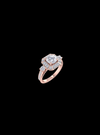 Square Halo Engagement Ring Round  Diamond-1.25 Ct TW-Rose | Anvaya Canada