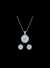 Diamond Matching Earrings & Neckwear Set-2.70 Ct TW Gold 14K White / Lab Grown Diamond / Excellent-FG-VS-White | Anvaya Canada
