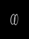 Classic Hoop Earring-1.80 Ct TW Gold 14K White / Lab Grown Diamond / Excellent-FG-VS-White | Anvaya Canada