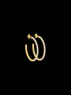Single Row Crescent Hoop Earring-1.55 Ct TW Gold 14K Yellow / Lab Grown Diamond / Excellent-FG-VS-Yellow | Anvaya Canada