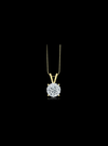 Diamond Solitaire Pendant-4 Prong Basket-0.75 Ct TW-Yellow | Anvaya Canada