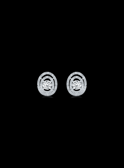 Halo Frame Diamond Stud Earring-1.30 Ct TW-White