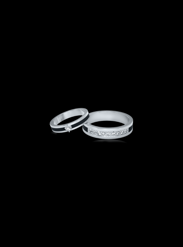 His & Her Wedding Rings-0.75 Ct TW-White