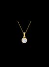 Round Halo Pendant-0.65 Ct TW-Yellow | Anvaya Canada