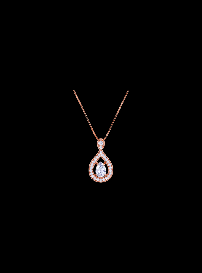 Rain Drop Pendant-0.70 Ct TW-Rose