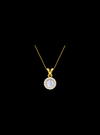 Round Halo Pendant-0.75 Ct TW-Yellow | Anvaya Canada