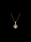 Twilight Spark Halo Pendant-0.70 Ct TW-Yellow | Anvaya Canada