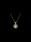 Celestial Orbit Halo Pendant-0.70 Ct TW-Yellow | Anvaya Canada
