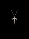 Divine Modern Cross Pendant-0.70 Ct TW-TwoTone-WR
 | Anvaya Canada