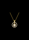 Diamond Circle Pendant-Round & Oval Diamond - Anvaya Canada-Yellow  | Anvaya Canada