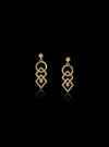 Modern Circle & Square Fashion Earring-0.08 Ct TW-Yellow | Anvaya Canada