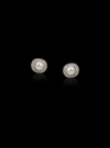 Diamond & Pearl Stud Earring-0.46 Ct TW-TwoTone-WY | Anvaya Canada