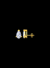 Pear Shape Diamond Studs-4 Prong Basket-Push Back-1.00 Ct TW-Yellow | Anvaya Canada